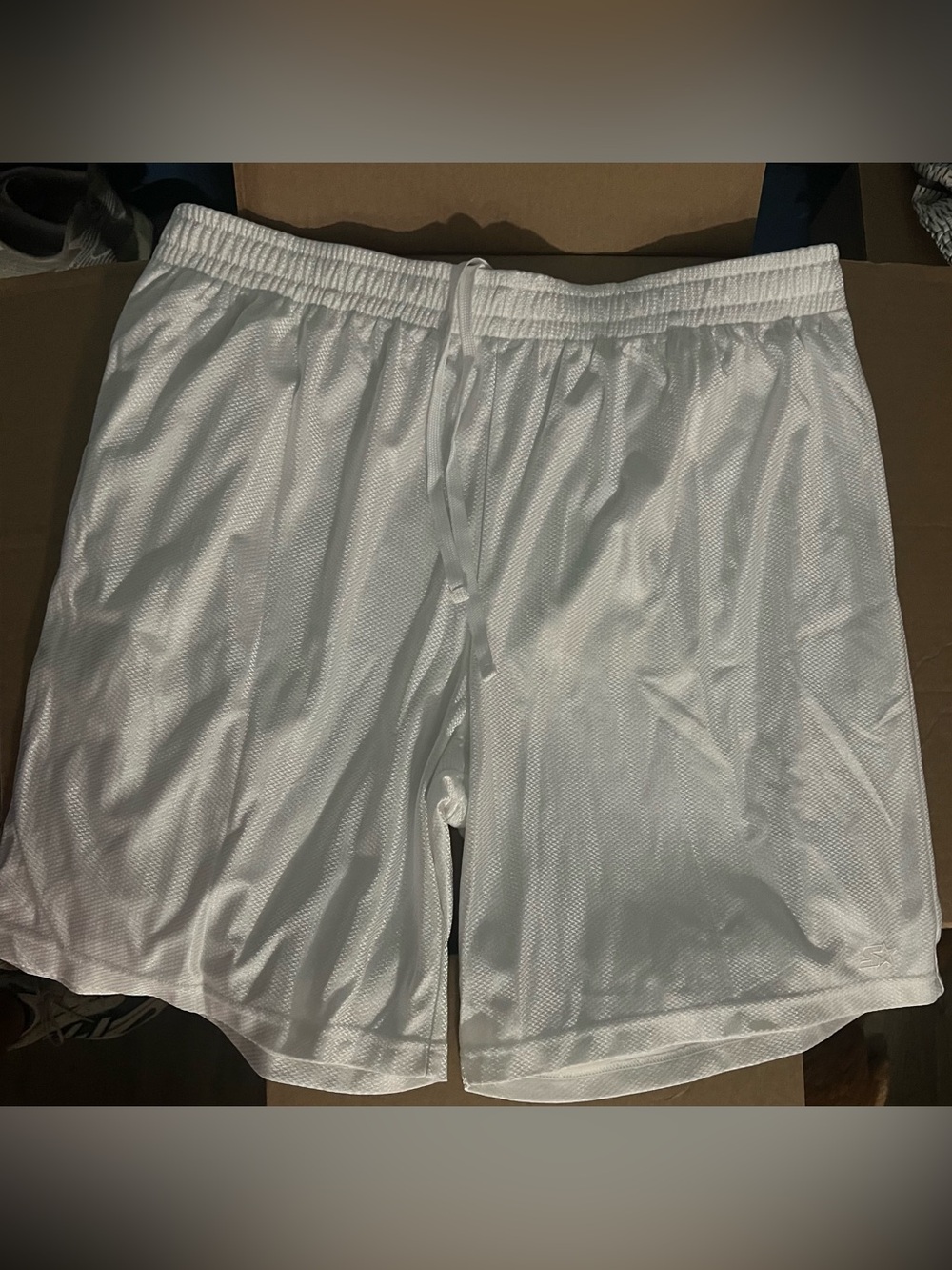 STARTER White Men's Athletic/Basketball Mesh Shorts